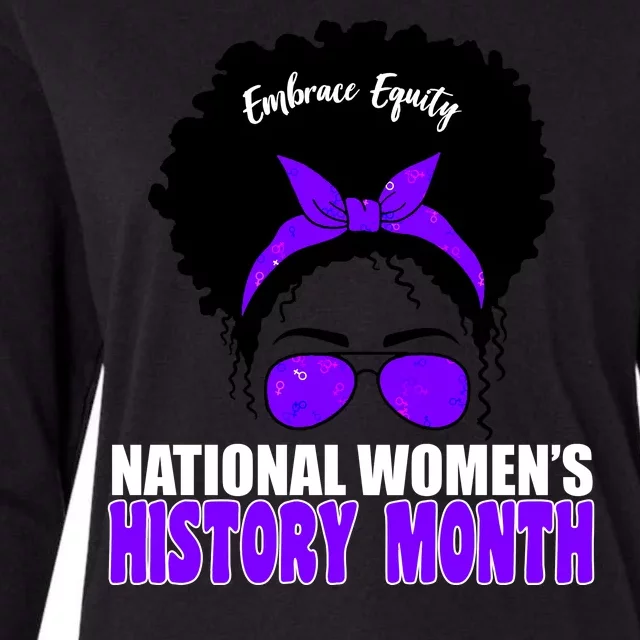 National Women's History Month Equity For Women Womens Cotton Relaxed Long Sleeve T-Shirt