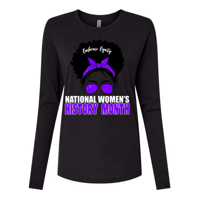 National Women's History Month Equity For Women Womens Cotton Relaxed Long Sleeve T-Shirt