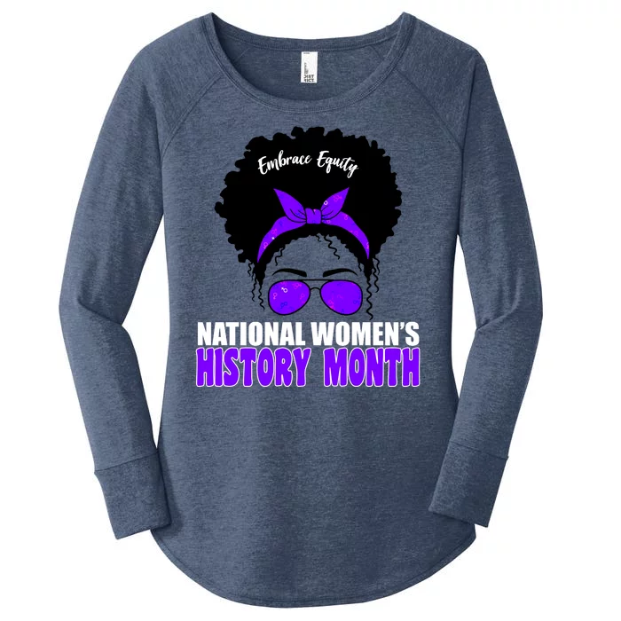 National Women's History Month Equity For Women Women's Perfect Tri Tunic Long Sleeve Shirt