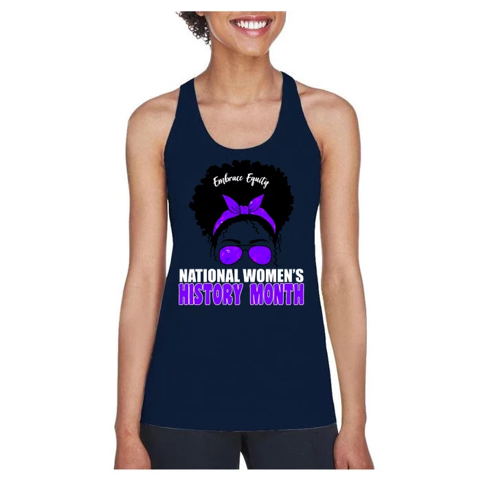 National Women's History Month Equity For Women Women's Racerback Tank