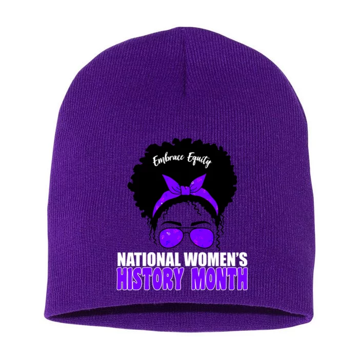 National Women's History Month Equity For Women Short Acrylic Beanie