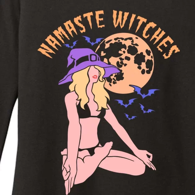 Namaste Witches Halloween Funny Meditation Yoga Gift Womens CVC Long Sleeve Shirt