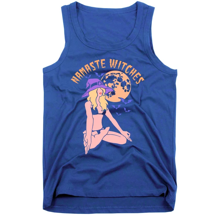 Namaste Witches Halloween Funny Meditation Yoga Gift Tank Top