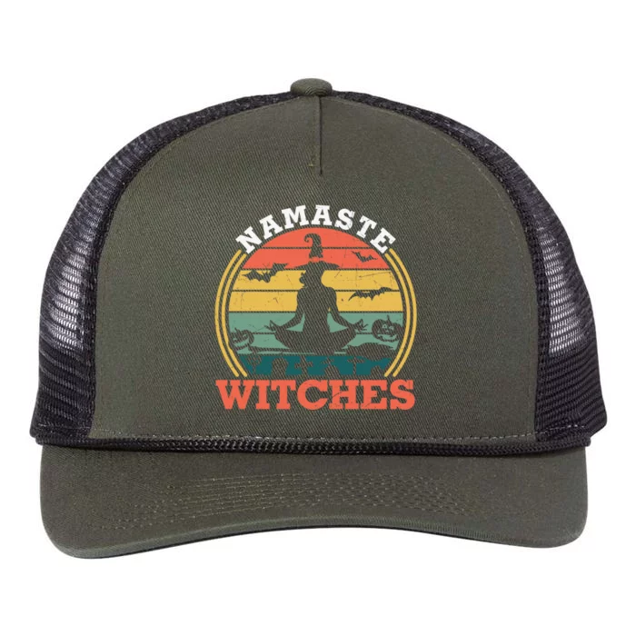 Namaste Witches Halloween Meaningful Gift Retro Rope Trucker Hat Cap