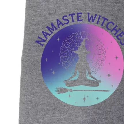 Namaste Witches Halloween Yoga Cute Gift Doggie 3-End Fleece Hoodie