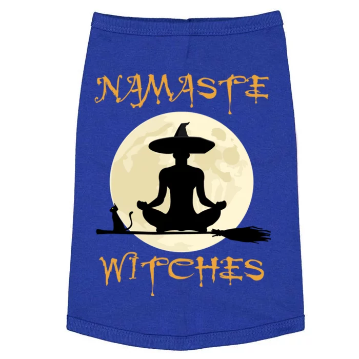 Namaste Witches Halloween Yoga Meditation Cute Gift Doggie Tank