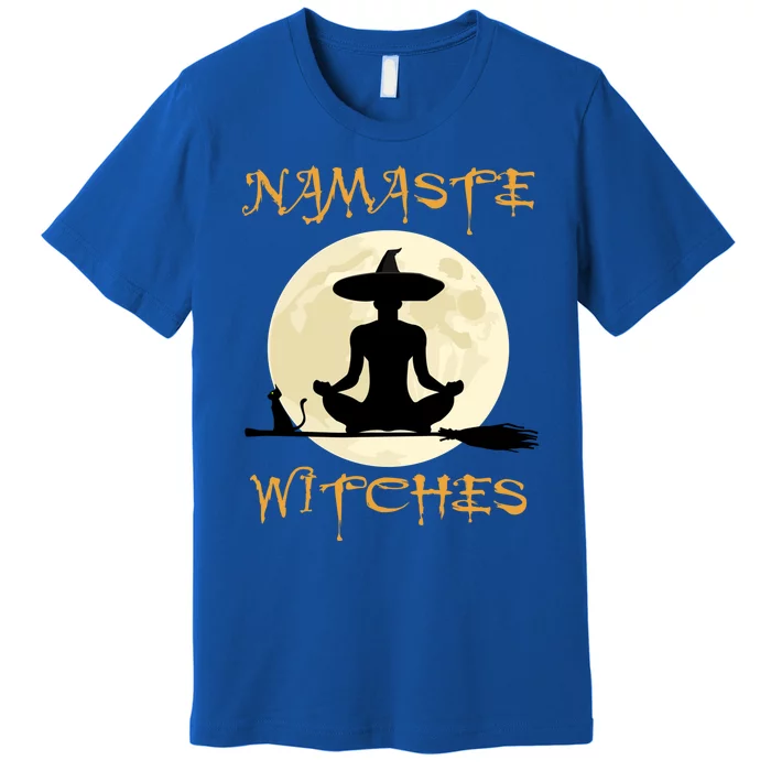 Namaste Witches Halloween Yoga Meditation Cute Gift Premium T-Shirt