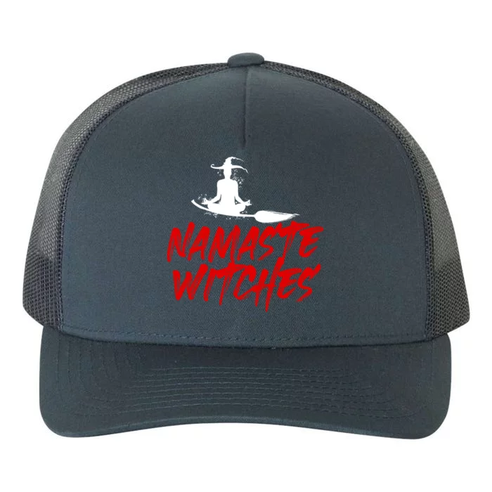 Namaste Witches Halloween Funny Yoga Witch Meme Funny Gift Yupoong Adult 5-Panel Trucker Hat