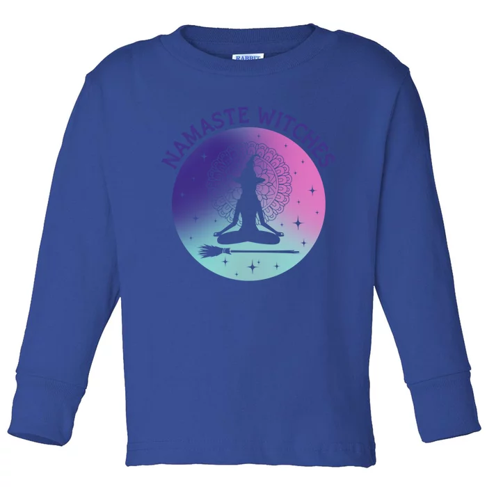 Namaste Witches Halloween Pastel Goth Spooky Yoga Aesthetic Gift Toddler Long Sleeve Shirt