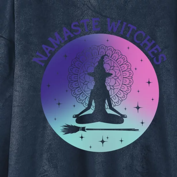 Namaste Witches Halloween Pastel Goth Spooky Yoga Aesthetic Gift Hooded Wearable Blanket