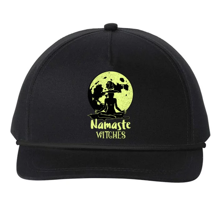 Namaste Witches Halloween Yoga Moon Vintage Gift For Yoga Gift Snapback Five-Panel Rope Hat