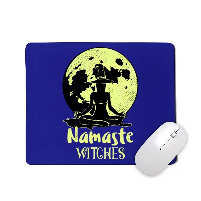 Namaste Witches Halloween Yoga Moon Vintage Gift For Yoga Gift Mousepad