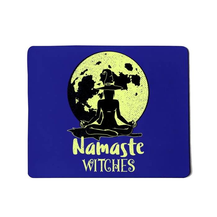 Namaste Witches Halloween Yoga Moon Vintage Gift For Yoga Gift Mousepad