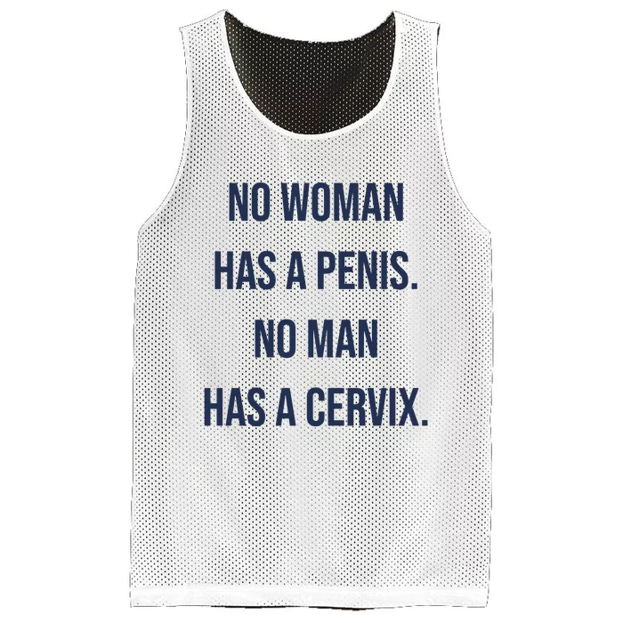 No Woman Has A Penis No Man Has A Cervix Mesh Reversible Basketball Jersey Tank