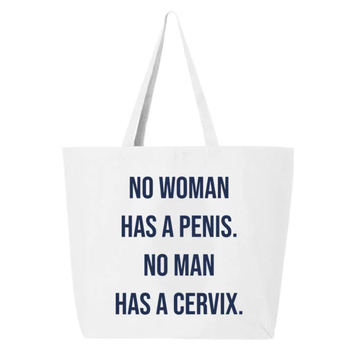 No Woman Has A Penis No Man Has A Cervix 25L Jumbo Tote