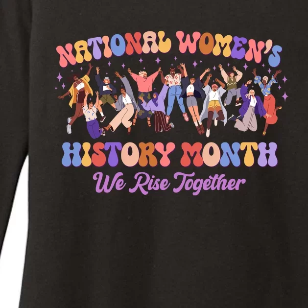 National Womens History Month We Rise Together Womens CVC Long Sleeve Shirt