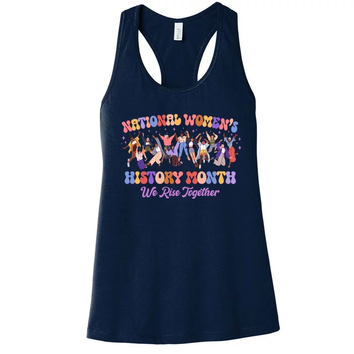 National Womens History Month We Rise Together Women's Racerback Tank