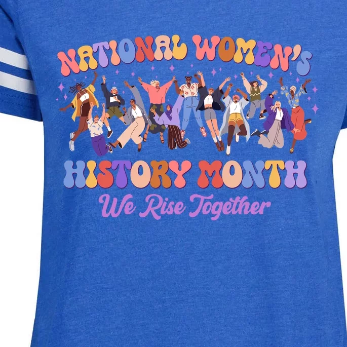 National Womens History Month We Rise Together Enza Ladies Jersey Football T-Shirt