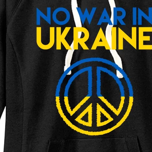 No War In Ukraine Peace Women's Fleece Hoodie