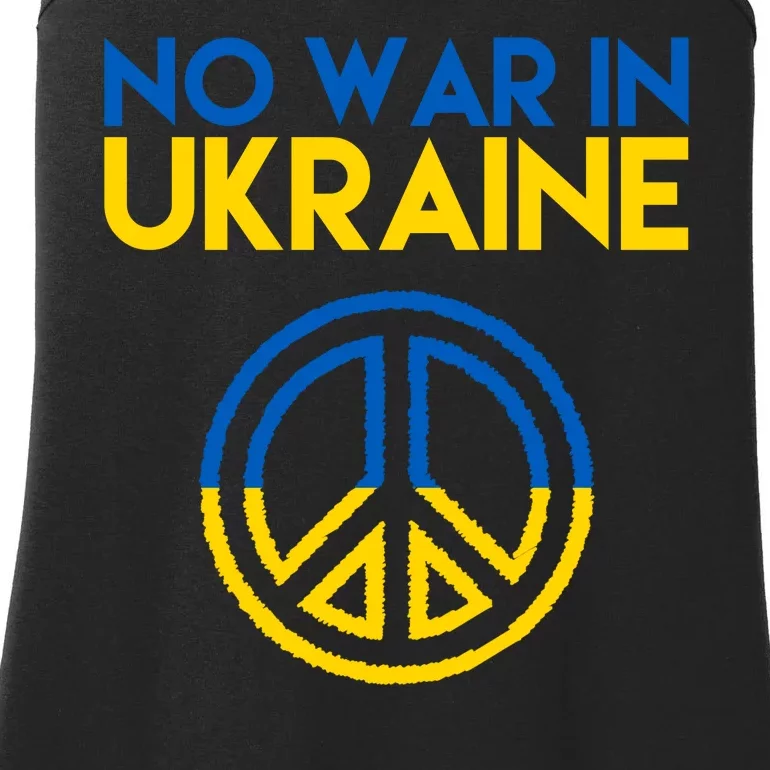 No War In Ukraine Peace Ladies Essential Tank