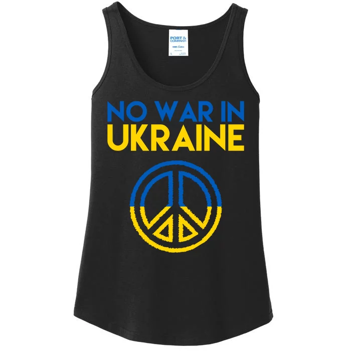 No War In Ukraine Peace Ladies Essential Tank