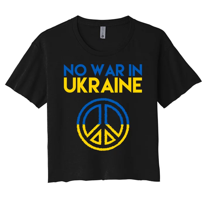 No War In Ukraine Peace Women's Crop Top Tee