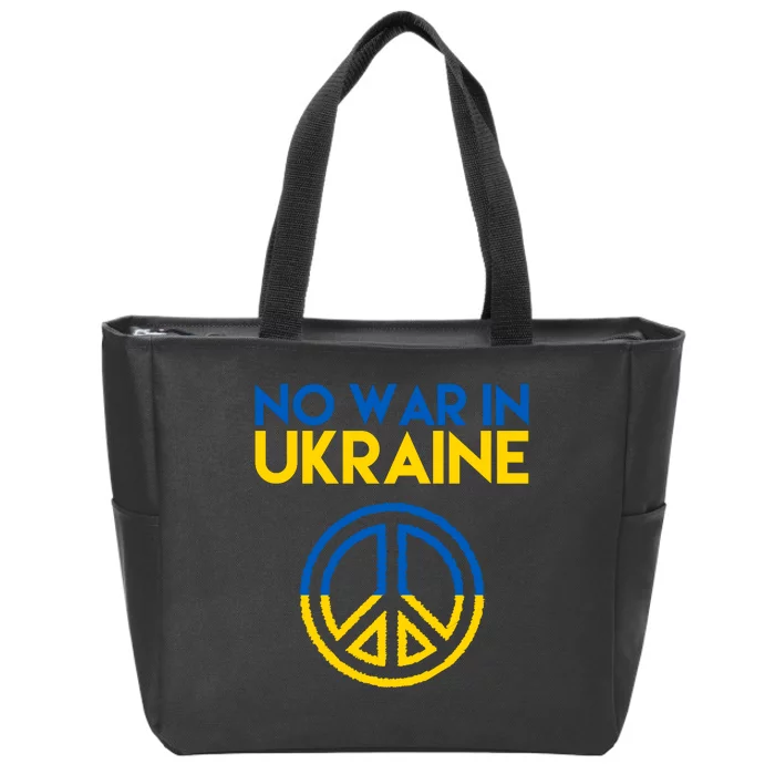 No War In Ukraine Peace Zip Tote Bag