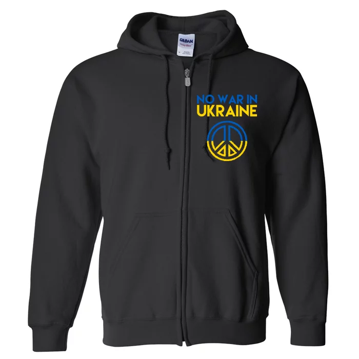 No War In Ukraine Peace Full Zip Hoodie