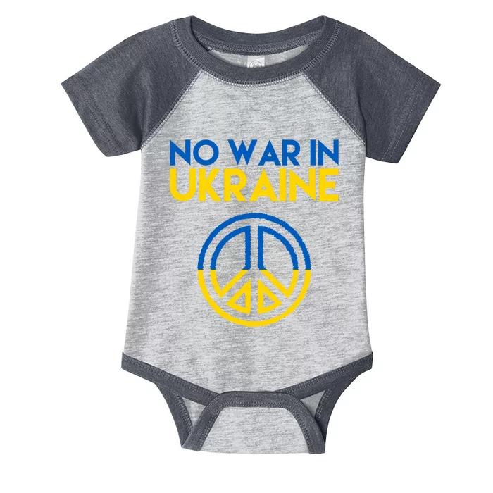 No War In Ukraine Peace Infant Baby Jersey Bodysuit