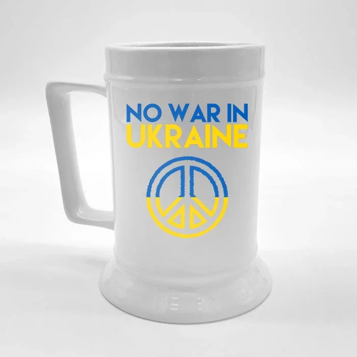 No War In Ukraine Peace Front & Back Beer Stein