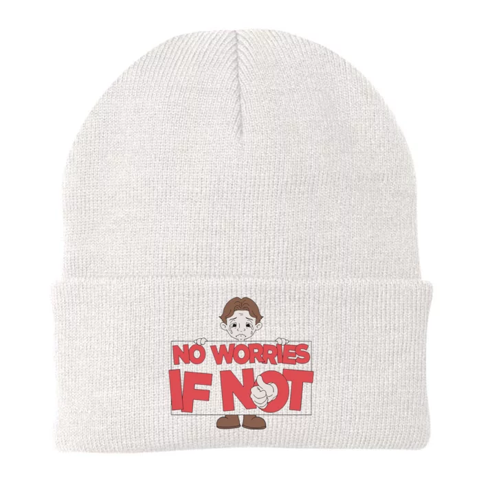 No Worries If Not Sad Knit Cap Winter Beanie