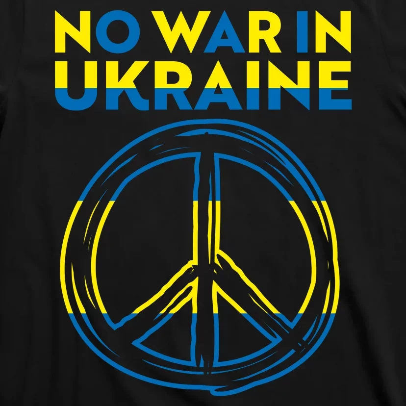 No War In Ukraine Peace Sign Symbol T-Shirt