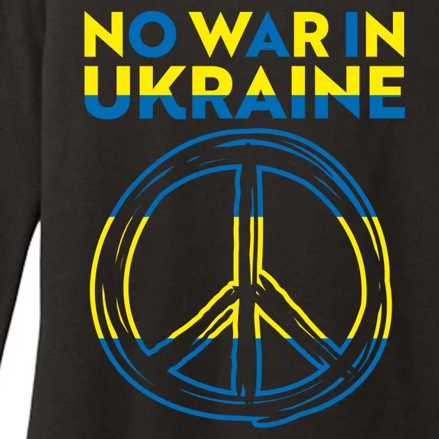 No War In Ukraine Peace Sign Symbol Womens CVC Long Sleeve Shirt