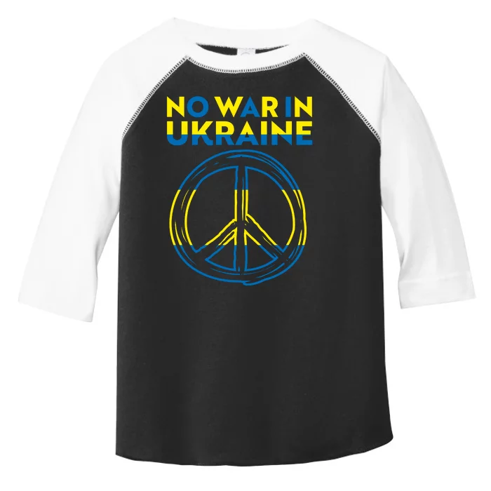 No War In Ukraine Peace Sign Symbol Toddler Fine Jersey T-Shirt