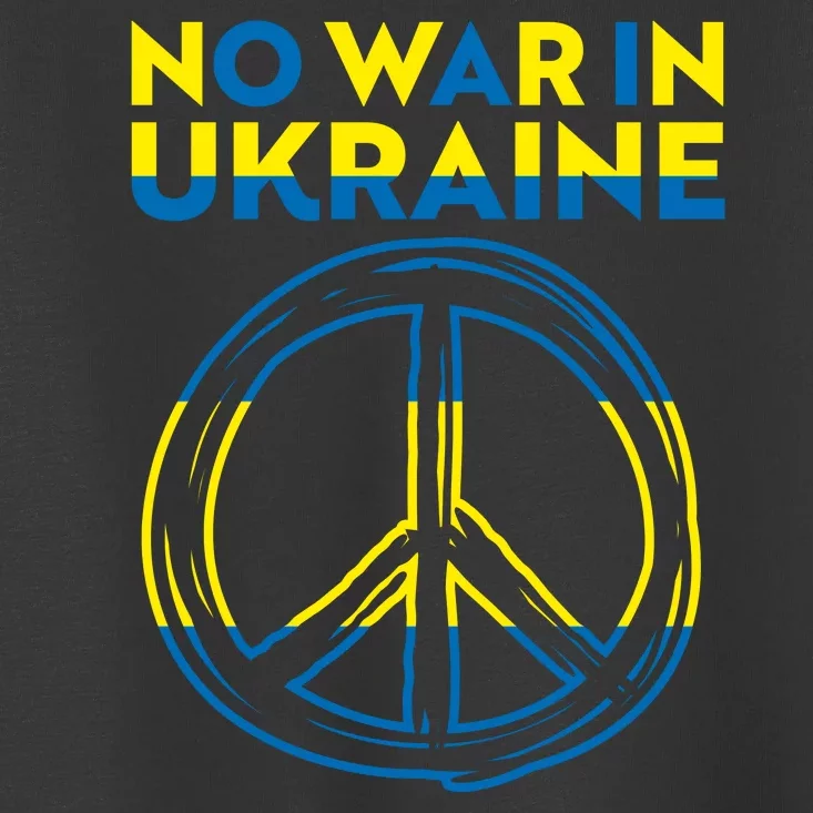 No War In Ukraine Peace Sign Symbol Toddler T-Shirt