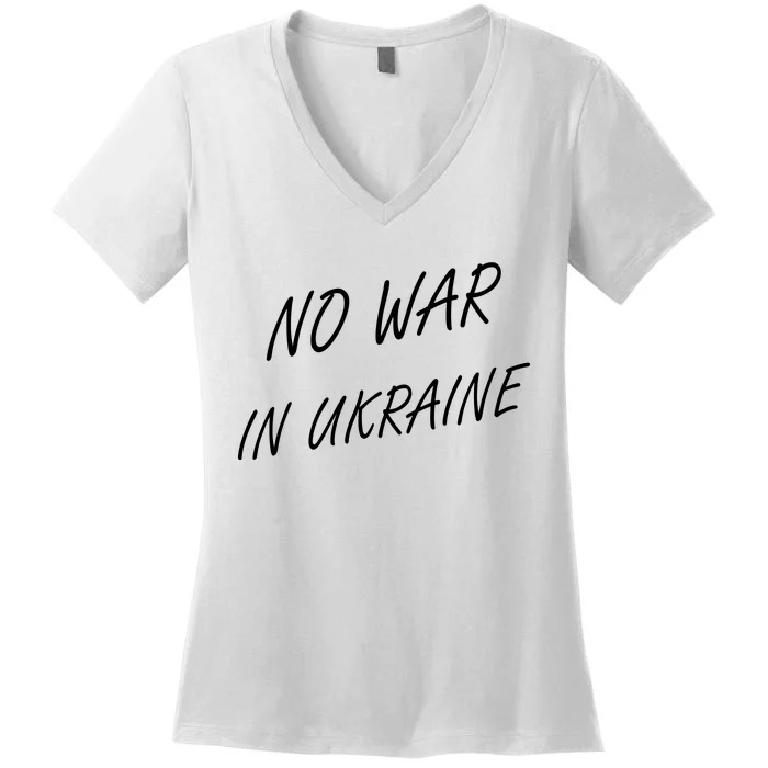 No War In Ukraine I Stand For Ukraine Women's V-Neck T-Shirt