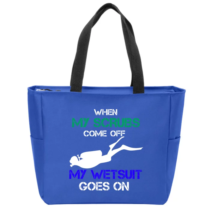 Nurse Who Loves Scuba Diving Meaningful Gift Gift Zip Tote Bag