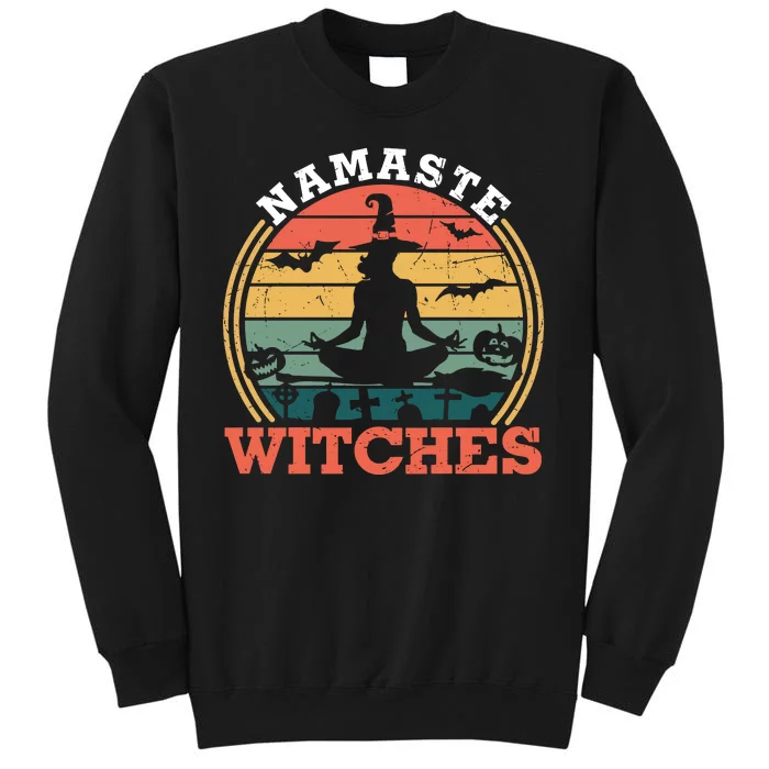 Namaste Witches Meditation Halloween Design Sweatshirt