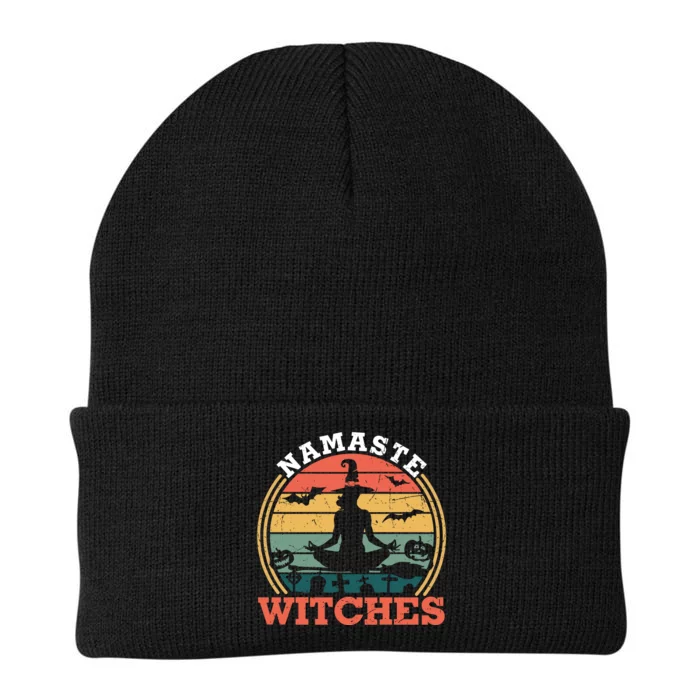 Namaste Witches Meditation Halloween Design Knit Cap Winter Beanie