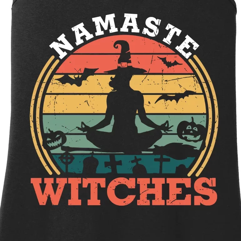 Namaste Witches Meditation Halloween Design Ladies Essential Tank