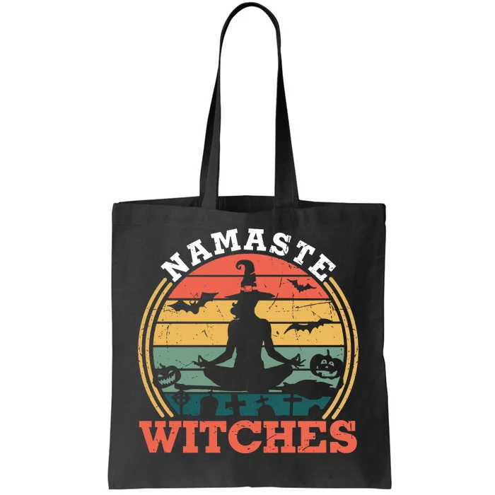 Namaste Witches Meditation Halloween Design Tote Bag