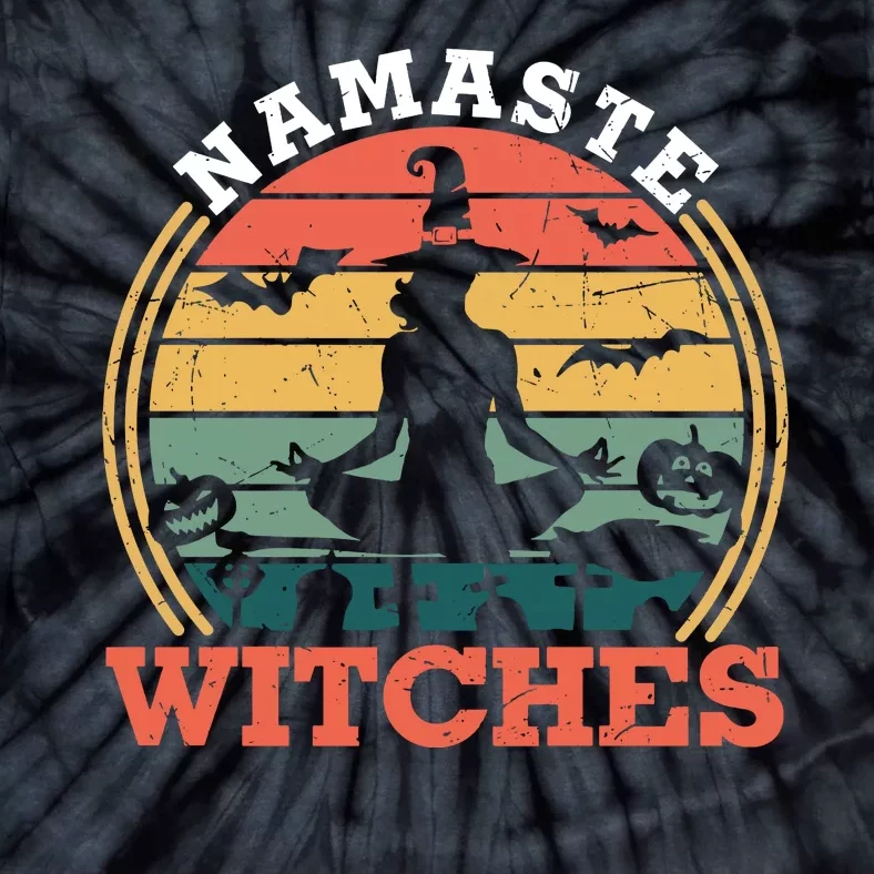 Namaste Witches Meditation Halloween Design Tie-Dye T-Shirt