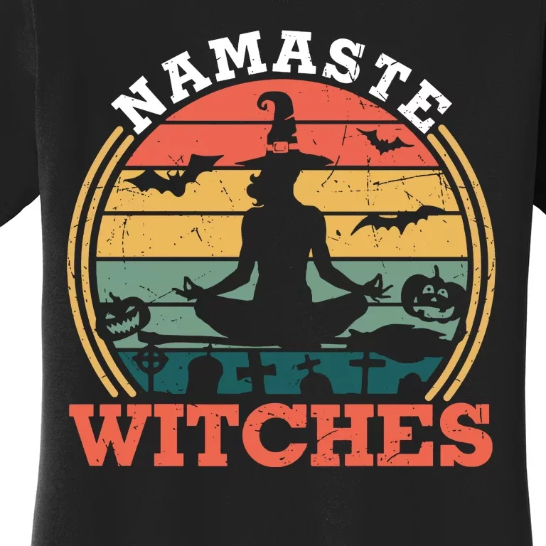 Namaste Witches Meditation Halloween Design Women's T-Shirt