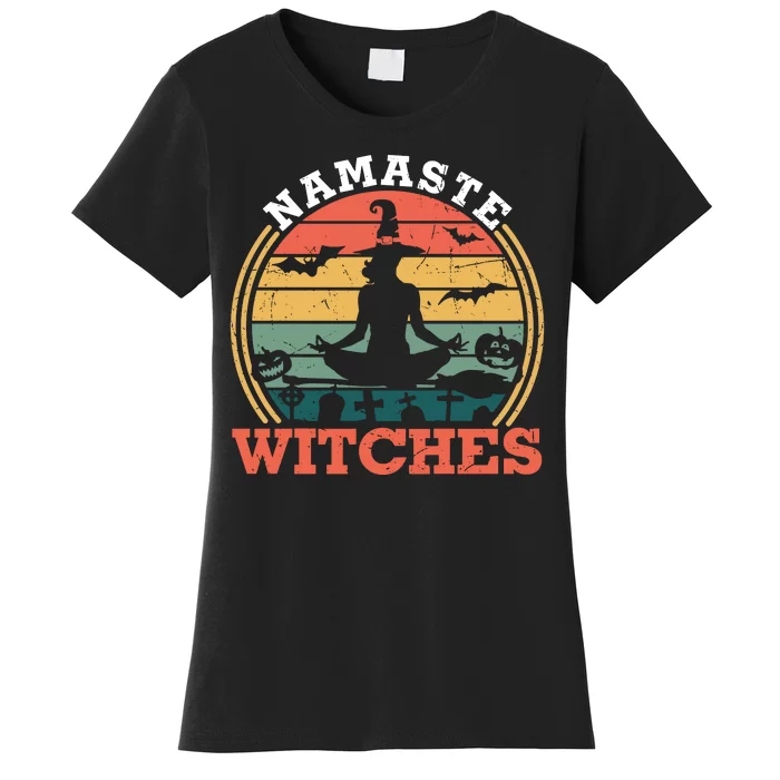 Namaste Witches Meditation Halloween Design Women's T-Shirt