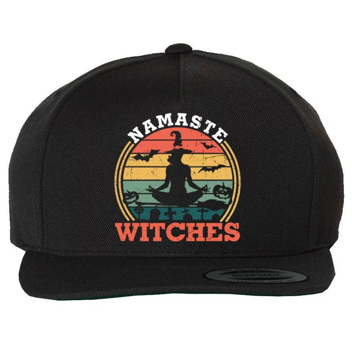 Namaste Witches Meditation Halloween Design Wool Snapback Cap