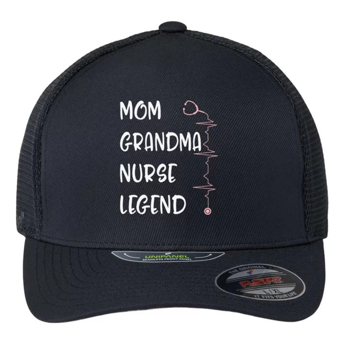 Nurses Week Mom Grandma Nurse Legend Mothers Day Retirement Flexfit Unipanel Trucker Cap