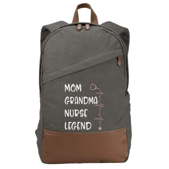 Nurses Week Mom Grandma Nurse Legend Mothers Day Retirement Cotton Canvas Backpack