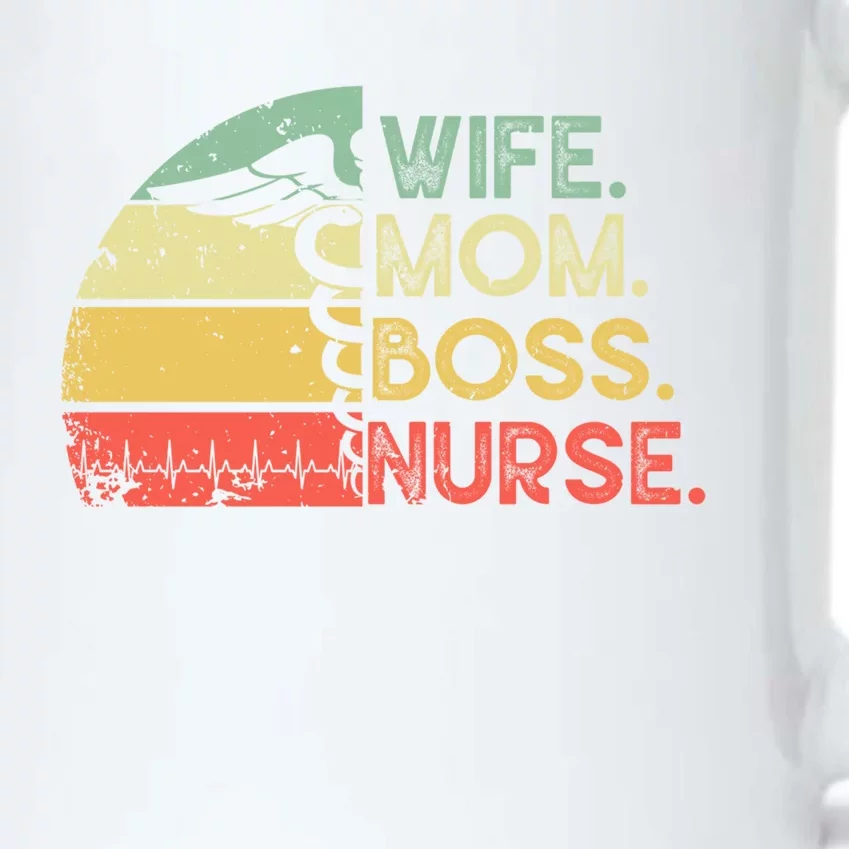 Nurse Wife Mom Boss Retro Nurse Nursing Rn Lpn Mothers Day Gift Black Color Changing Mug