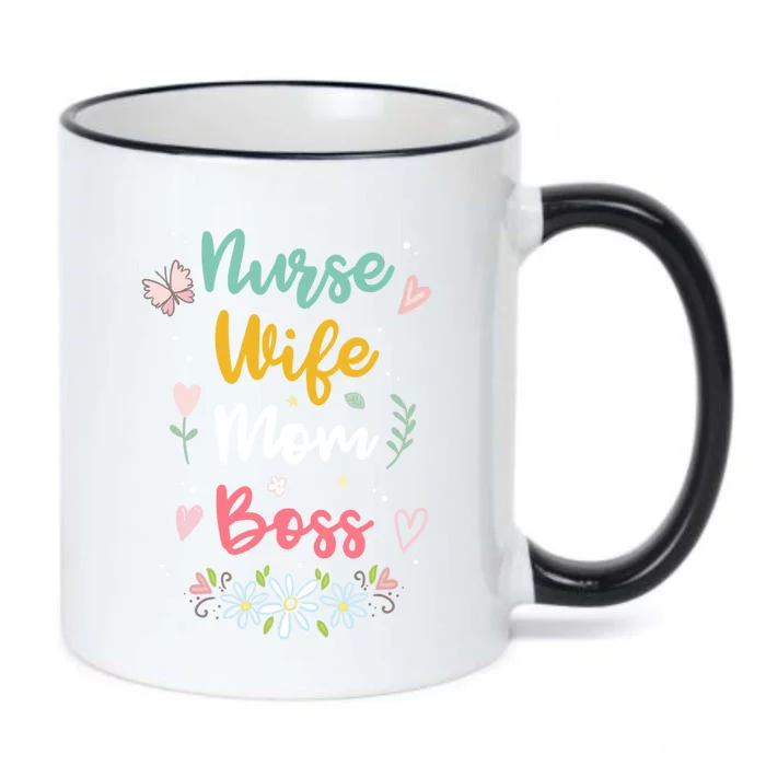 Nurse Wife Mom Boss Cool Gift Black Color Changing Mug