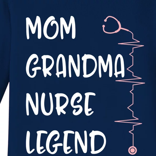 Nurses Week Mom Grandma Nurse Legend Mothers Day Retiret Cool Gift Baby Long Sleeve Bodysuit